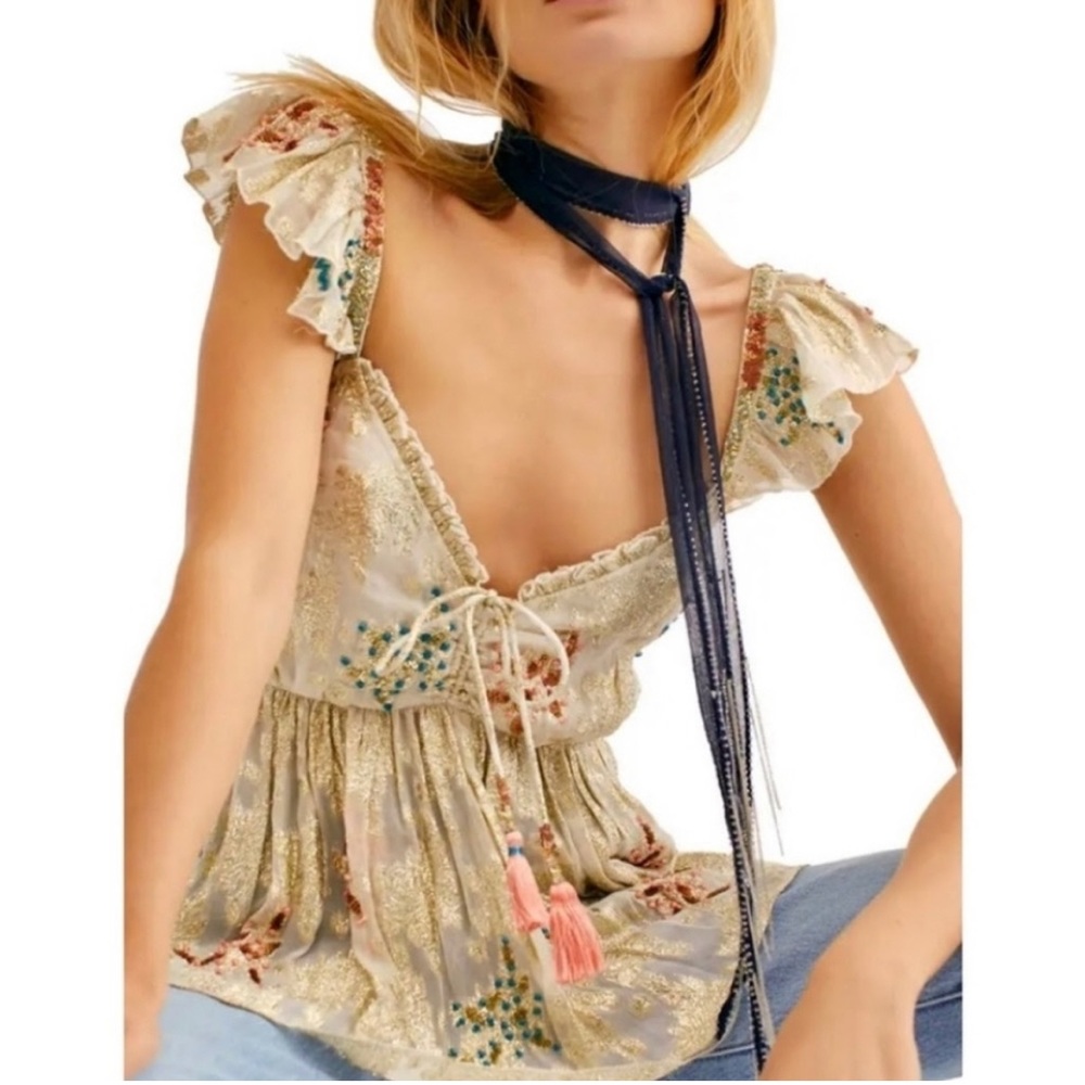 EUC Free People All That Shimmers Top